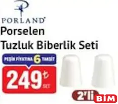 PORLAND PORSELEN TUZLUK BİBERLİK SETİ 2'Lİ fiyat ve kampanya bilgisi